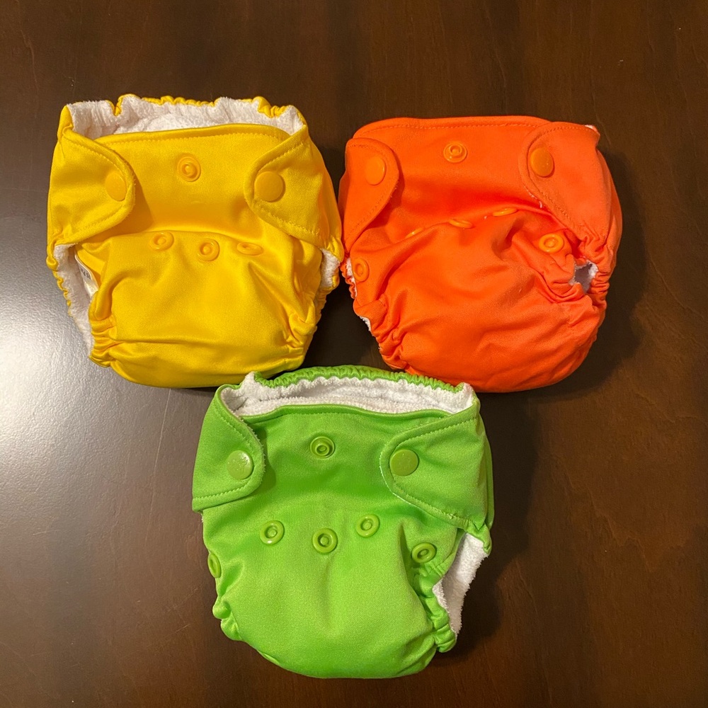 Three Lil Joey Newborn AIO Cloth Diapers